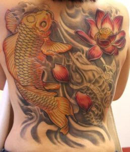 back fish tattoo